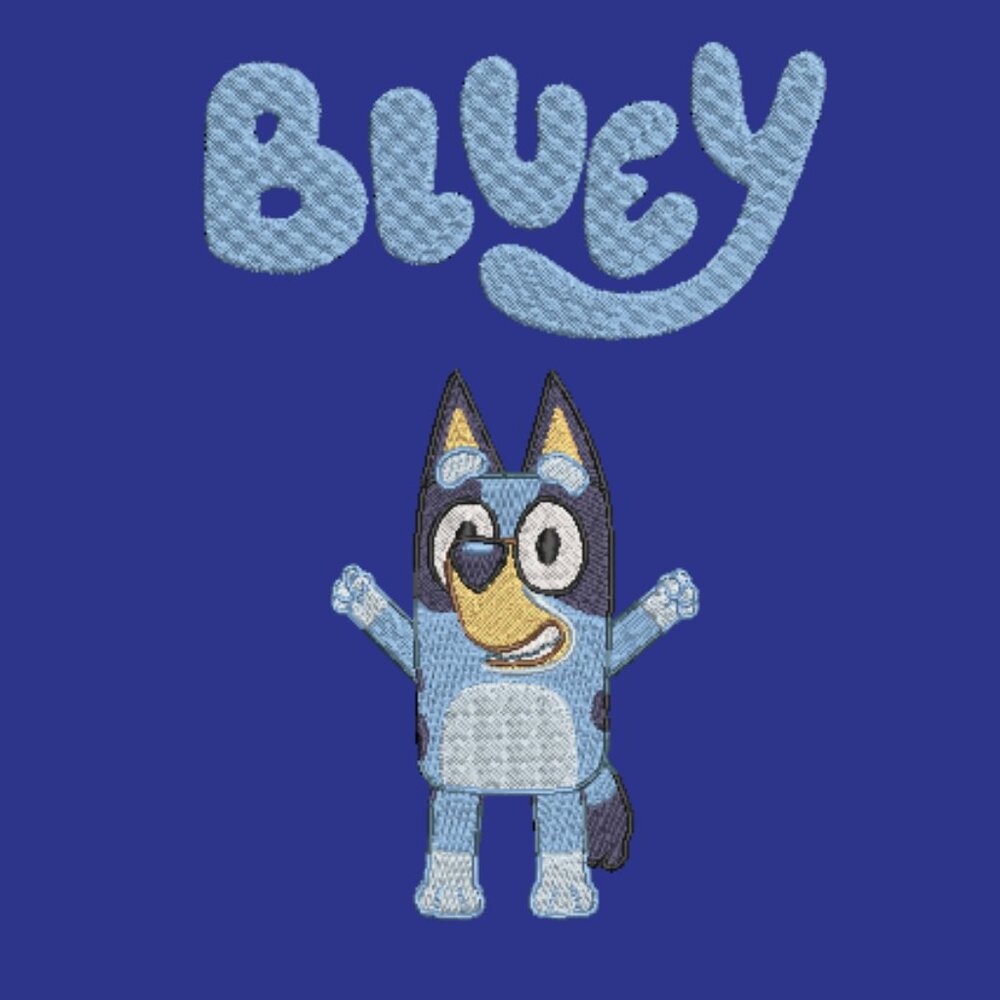 Bluey Sweatshirt TODDLER Embroidered Unisex Fleece Crewneck Dog Cartoon